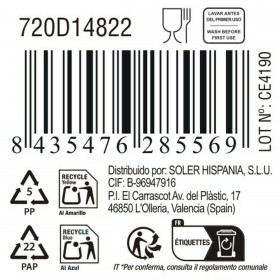 Ciotola per Aperitivi La Mediterránea Pica-pica 15 x 11,5 x 4,2 cm (24 Unità)