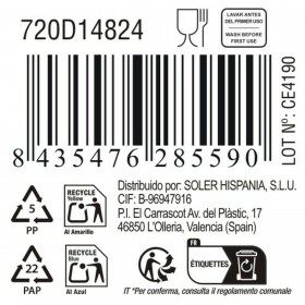 Ciotola per Aperitivi La Mediterránea Pica-pica 13,8 x 7 x 3,3 cm (24 Unità)