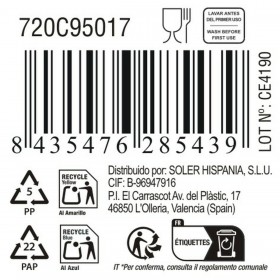 Ciotola per Aperitivi La Mediterránea Pica-pica 13,9 x 11,8 x 5,8 cm (24 Unità)