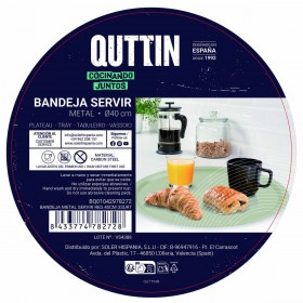 Vassoio Quttin Metallo 40 cm Rotondo 12 Unità