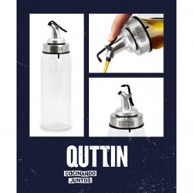 Oliera Quttin Trasparente Argentato Vetro 5,5 x 5,5 x 20,5 cm (12 Unità)