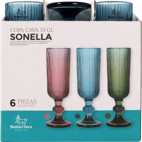 Calice da champagne Santa Clara Sonella Azzurro (36 Unità)