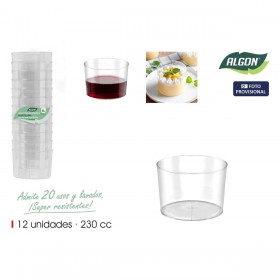 Set di Bicchieri Algon Plastica 12 Pezzi (12 Unità)