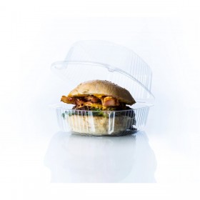 Vassoi Riutilizzabili per Alimenti Algon BURGER 13 x 13 x 6,9 cm (5 Pezzi) (24 Unità)
