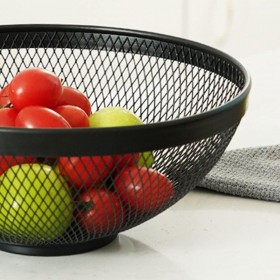 Portafrutta Confortime Nero Metallo 26 x 12,5 cm (12 Unità)