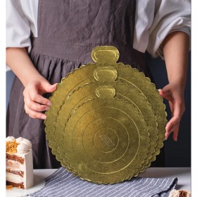 Base per torta Algon Dorato 20 x 20 cm (36 Unità)