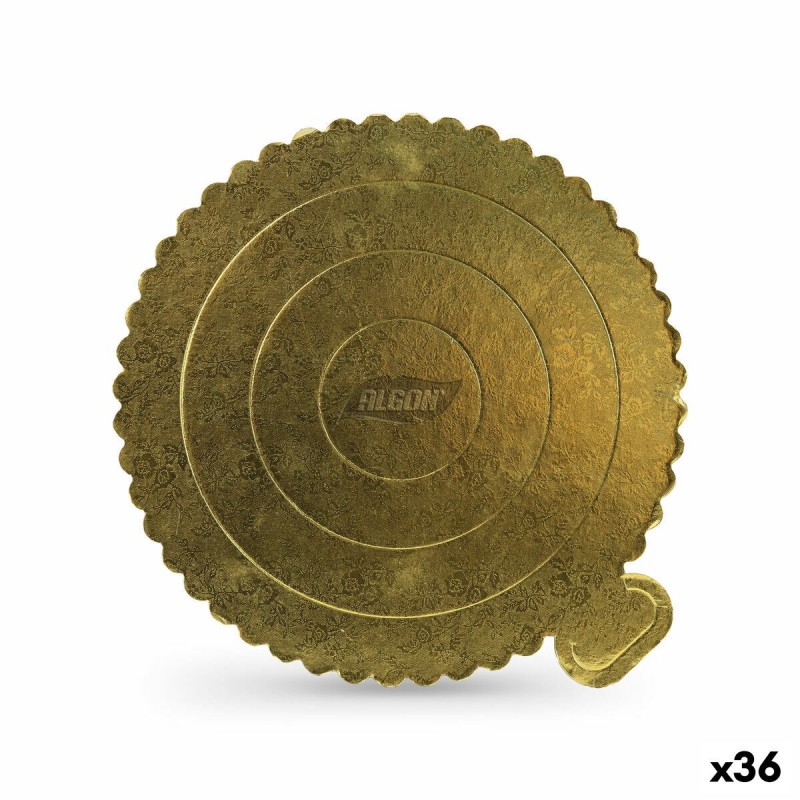 Base per torta Algon Dorato 30 x 30 cm (36 Unità)