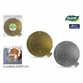 Base per torta Algon Dorato 30 x 30 cm (36 Unità)