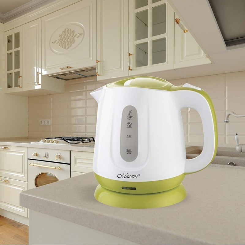 Bollitore Feel Maestro MR013  Bianco Verde Plastica 1100 W