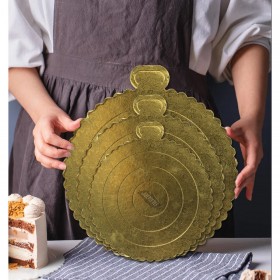 Base per torta Algon Dorato 30 x 30 cm (36 Unità)