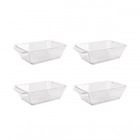 Set da Aperitivo Arcoglass Anubis Vetro Rettangolare 4 Pezzi (18 Unità)