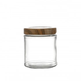 Barattolo di Vetro La Mediterránea WOOD 250 ml (24 Unità)