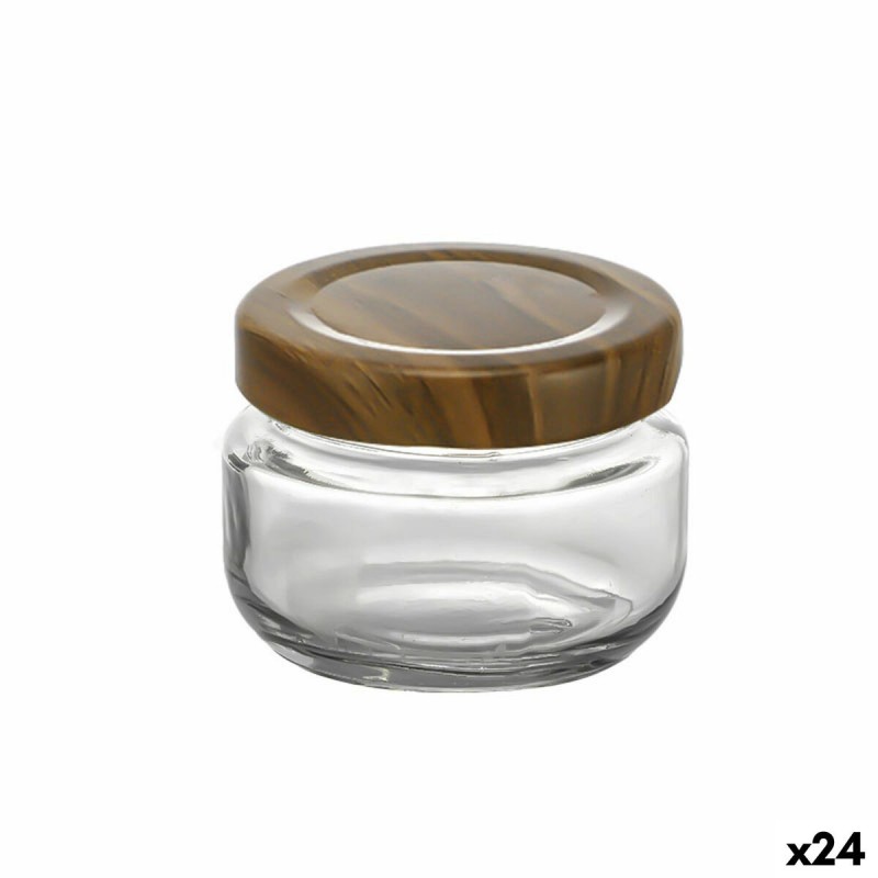 Barattolo di Vetro La Mediterránea WOOD 140 ml (24 Unità)