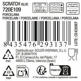 Ciotola La Mediterránea Scratch blue 20,3 x 4 cm (12 Unità)