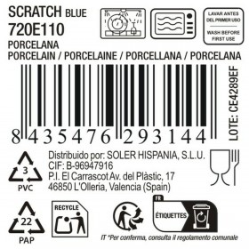 Ciotola La Mediterránea Scratch blue 20,6 x 7,8 cm (8 Unità)