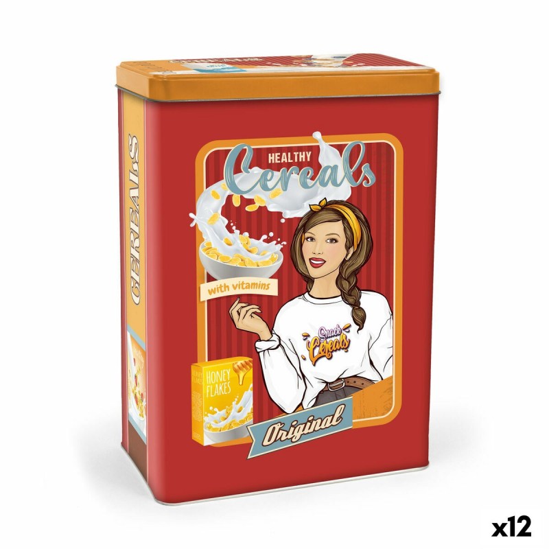 Barattolo in Metallo Quttin CEREALS (12 Unità)