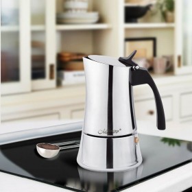 Caffettiera Italiana Feel Maestro MR-1668-6 Argentato Acciaio inossidabile 18/10 300 ml 6 Tazze