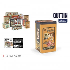 Barattolo in Metallo Quttin PASTA (12 Unità)