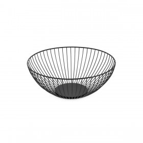 Portafrutta Confortime Nero Metallo 24,5 x 24,5 x 10 cm (12 Unità)