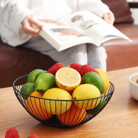 Portafrutta Confortime Nero Metallo 24,5 x 24,5 x 10 cm (12 Unità)