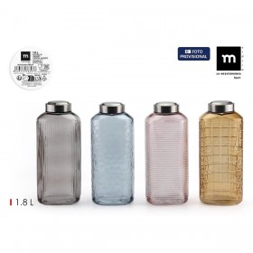 Bottiglia di Vetro La Mediterránea Vetro 1,8 L (8 Unità)