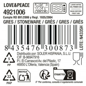 Ciotola La Mediterránea Love&peace 650 ml (24 Unità)
