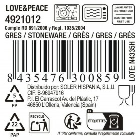 Tazza La Mediterránea Love&peace 340 ml (36 Unità)