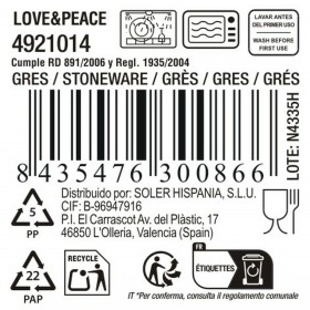 Tazza Mug La Mediterránea Love&peace (24 Unità)