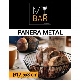 Portapane My Bar Nero Metallo Rotonda (12 Unità)