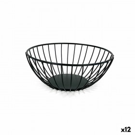 Portapane My Bar Nero Metallo Rotonda 20 x 8 cm (12 Unità)