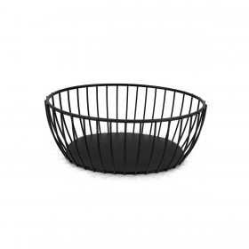 Portapane My Bar Nero Metallo Ovale 20 x 15 x 8 cm (12 Unità)