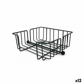 Portatovagliolo My Bar Nero Metallo 19 x 19 x 7,5 cm (12 Unità)