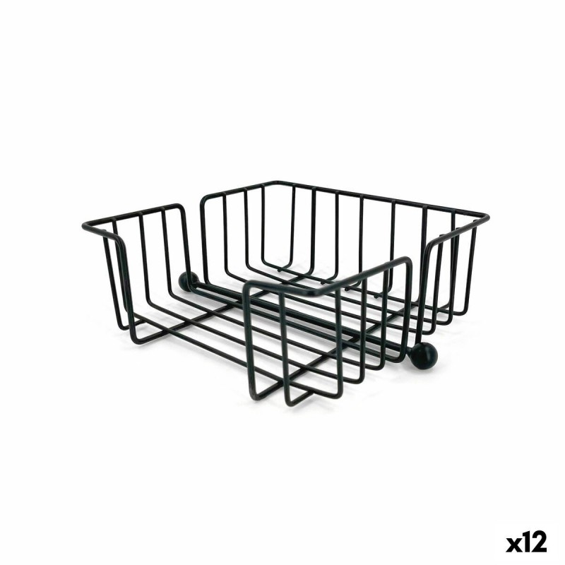 Portatovagliolo My Bar Nero Metallo 19 x 19 x 7,5 cm (12 Unità)