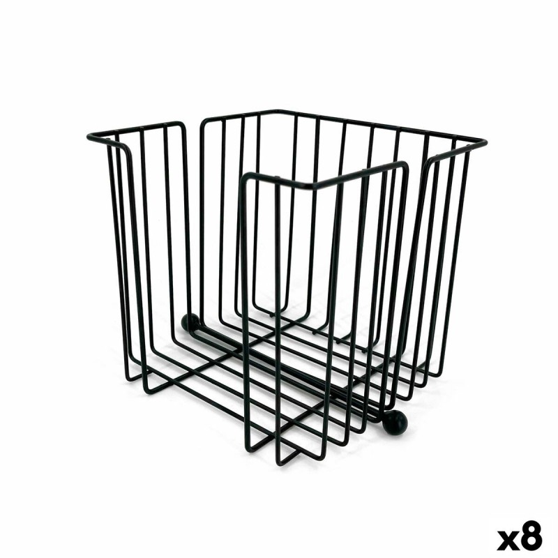 Portatovagliolo My Bar Nero Metallo 19 x 19 x 18 cm (8 Unità)