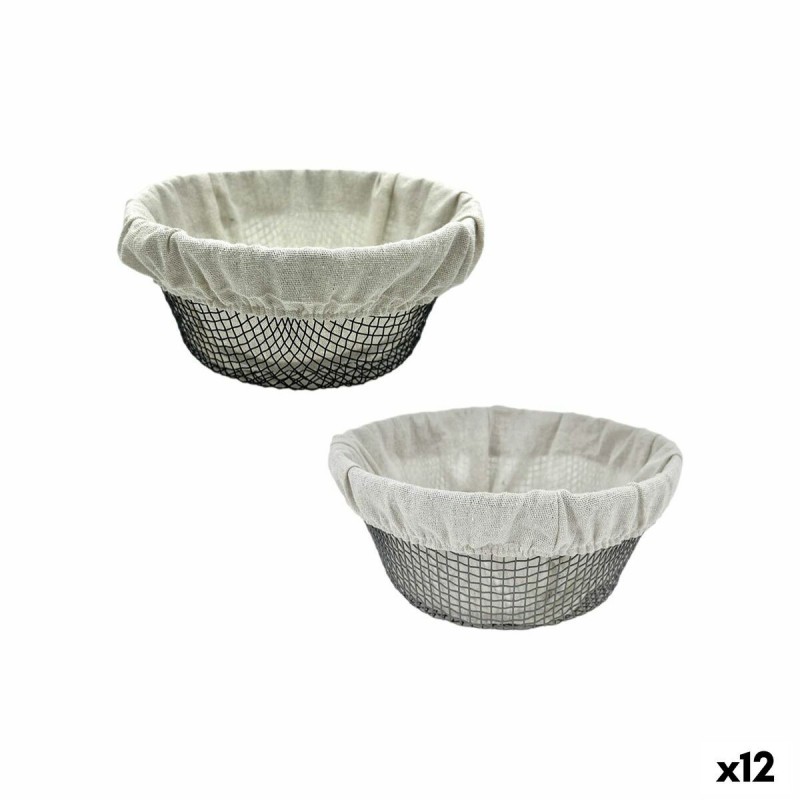 Cestino per il Pane Metallo 23 x 23 x 10 cm (12 Unità)