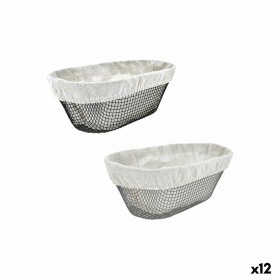 Cestino per il Pane Metallo Ovale 28 x 15 x 10 cm (12 Unità)