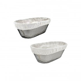 Cestino per il Pane Metallo Ovale 28 x 15 x 10 cm (12 Unità)
