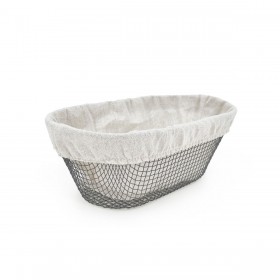 Cestino per il Pane Metallo Ovale 28 x 15 x 10 cm (12 Unità)