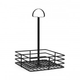 Contenitore per Sistemare Multiuso My Bar 15 x 15 x 22 cm Nero (12 Unità)