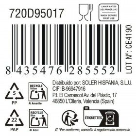 Ciotola per Aperitivi La Mediterránea Pica-pica 13,9 x 11,8 x 5,8 cm (24 Unità)