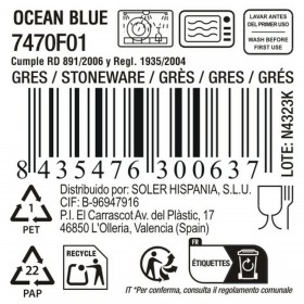Ciotola La Mediterránea Ocean blue Ø 19 cm 770 ml (12 Unità)