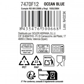 Ciotola La Mediterránea Ocean blue 180 ml 9,5 x 5,4 cm (24 Unità)
