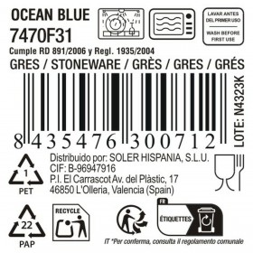 Tazza Mug La Mediterránea Ocean blue 200 ml (36 Unità)