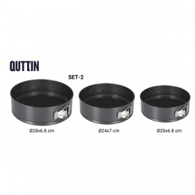 Stampo Removibile Quttin Nero 24 x 7+28 x 6,8 cm 3 Pezzi (6 Unità)