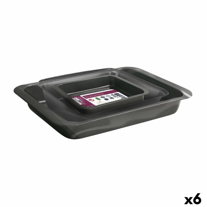 Set di Vassoi Quttin 28,5 x 19,5 cm 34 x 24 cm 42 x 29 cm 3 Pezzi (6 Unità)