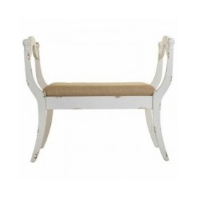 Panca Alexandra House Living Bianco Spugna Legno di abete Legno MDF 45 x 78 x 90 cm