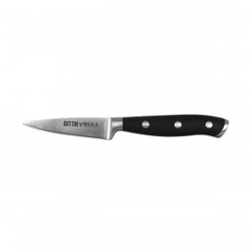Coltello Spelucchino Quttin Bull Nero Argentato Acciaio inossidabile 9 cm (4 Unità)