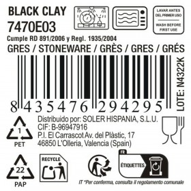 Piatto da pranzo La Mediterránea Black clay