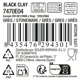 Piatto da pranzo La Mediterránea Black clay