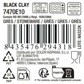 Ciotola La Mediterránea Black clay